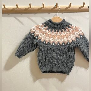 ZARA | Blue/Gray Sweater | 6-9 Mo